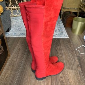 Stuart Weitzman - 5050 Boot - Chile Red Suede 9.5B